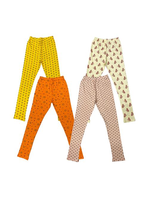 girls pack of 4 multi coloured printed leggings - 20574142 - Very Small Image - 1