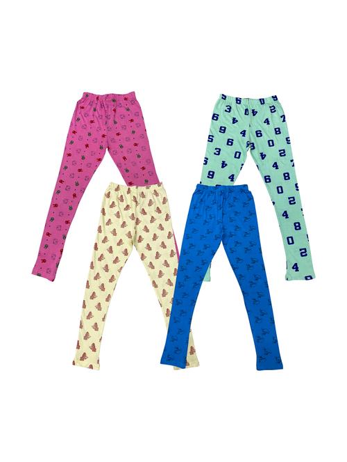 girls set of 4 multi color printed leggings - 20574194 - Very Small Image - 1