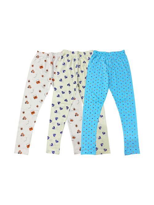 girls set of 3 multi color printed leggings - 20574293 - Very Small Image - 1