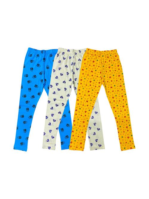 girls set of 3 multi color printed leggings - 20574297 - Very Small Image - 1