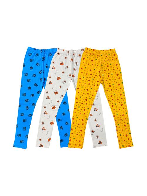 girls set of 3 multi color printed leggings - 20574300 - Very Small Image - 1