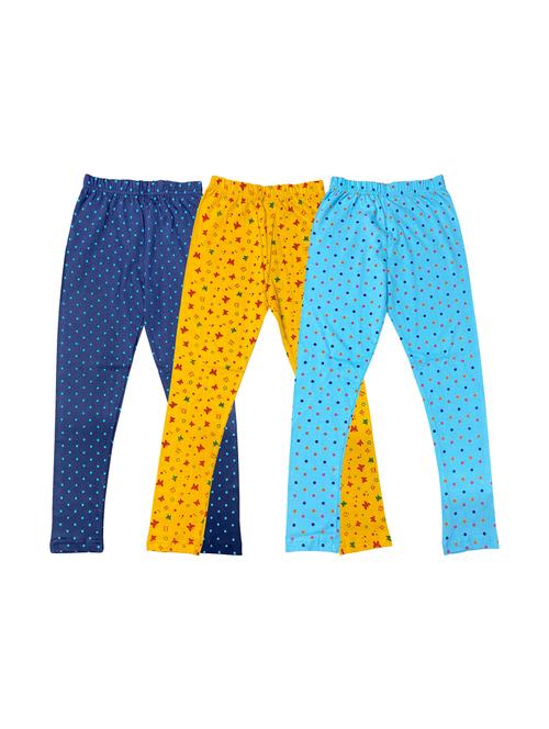 girls set of 3 multi color printed leggings - 20574302 - Very Small Image - 1