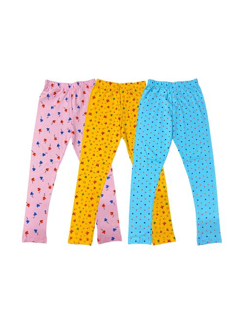 girls set of 3 multi color printed leggings - 20574313 - Very Small Image - 1