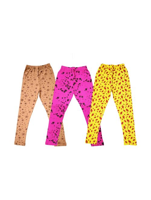 girls pack of 3 cotton legging - 20574390 - Very Small Image - 1