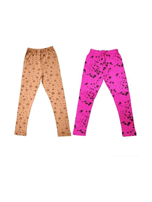 pack of 2 - multi colored cotton leggings - 20574435 - Very Small Image - 1