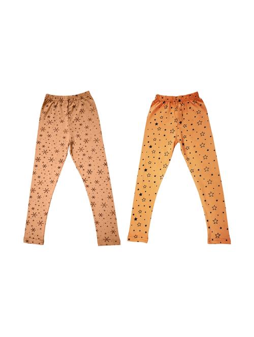 pack of 2 - multi colored cotton leggings - 20574436 - Very Small Image - 1