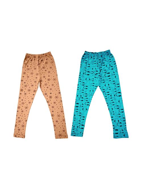pack of 2 - multi colored cotton leggings - 20574437 - Very Small Image - 1
