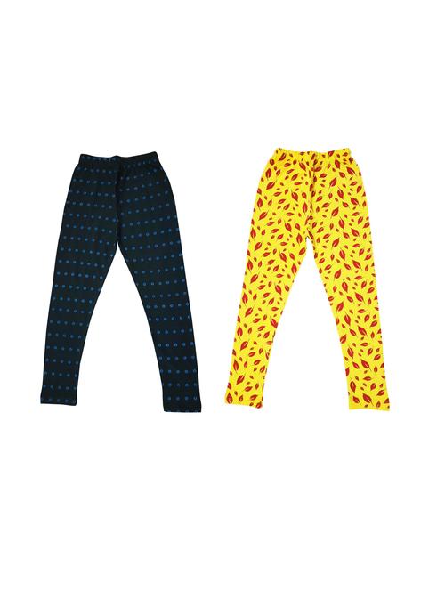 pack of 2 - multi colored cotton leggings - 20574456 - Very Small Image - 1