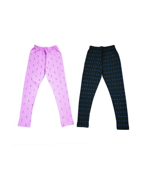 pack of 2 - multi colored cotton leggings - 20574459 - Very Small Image - 1