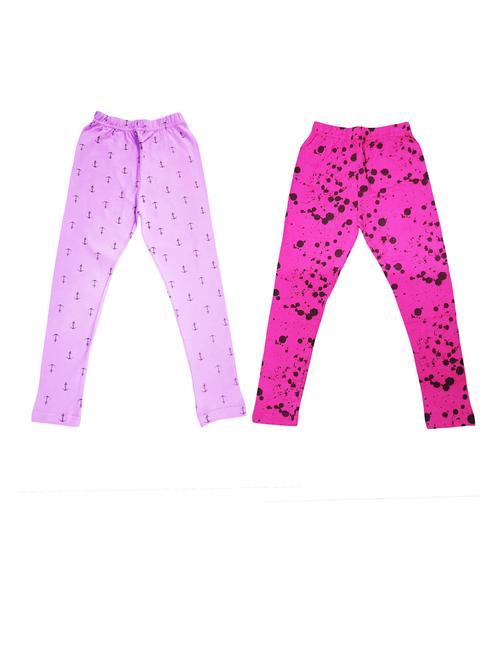 pack of 2 - multi colored cotton leggings - 20574480 - Very Small Image - 1