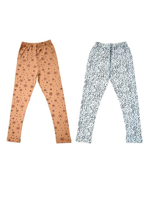pack of 2 - multi colored cotton leggings - 20574490 - Very Small Image - 1