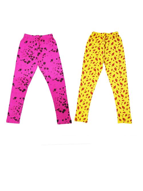 pack of 2 - multi colored cotton leggings - 20574502 - Very Small Image - 1