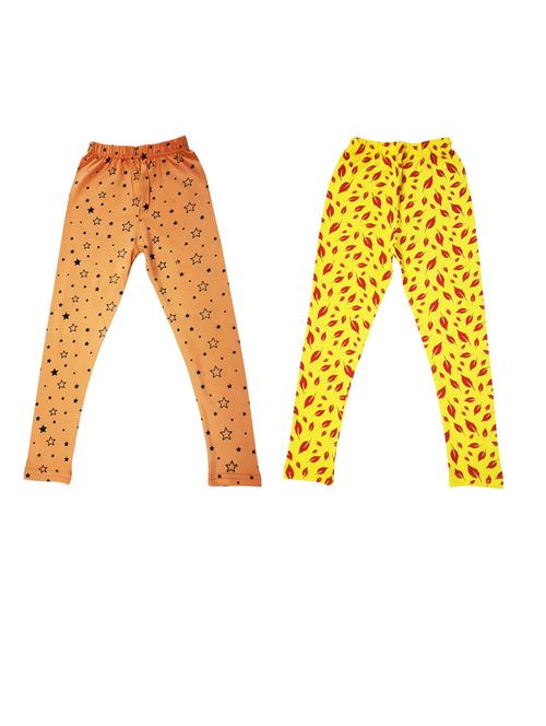 pack of 2 - multi colored cotton leggings - 20574503 - Very Small Image - 1