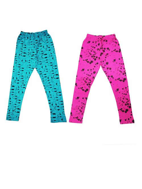 pack of 2 - multi colored cotton leggings - 20574505 - Very Small Image - 1