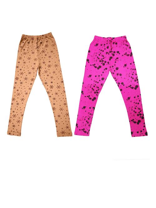 pack of 2 - multi colored cotton leggings - 20574508 - Very Small Image - 1