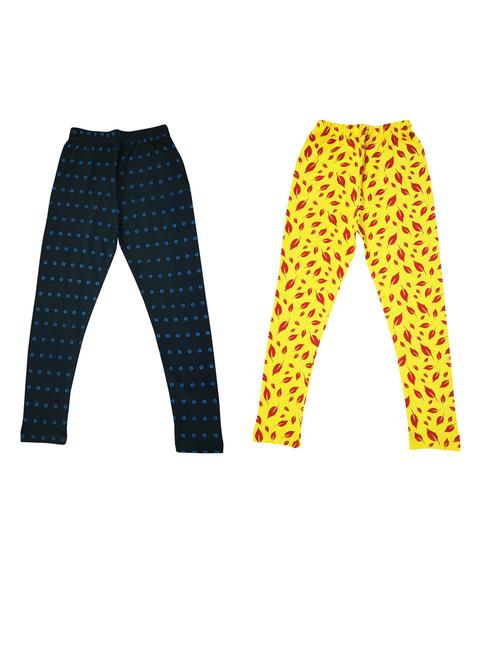 pack of 2 - multi colored cotton leggings - 20574511 - Very Small Image - 1