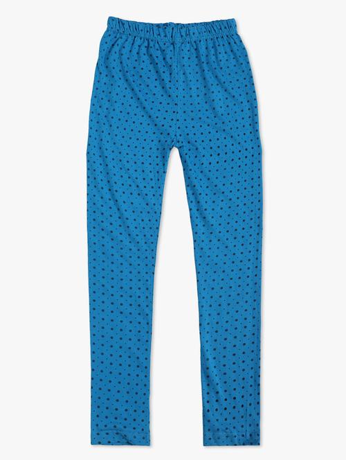 girls blue printed leggings - 20574600 - Very Small Image - 1