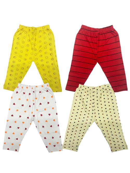 girls set of 4 multi color printed leggings - 20575216 - Very Small Image - 1