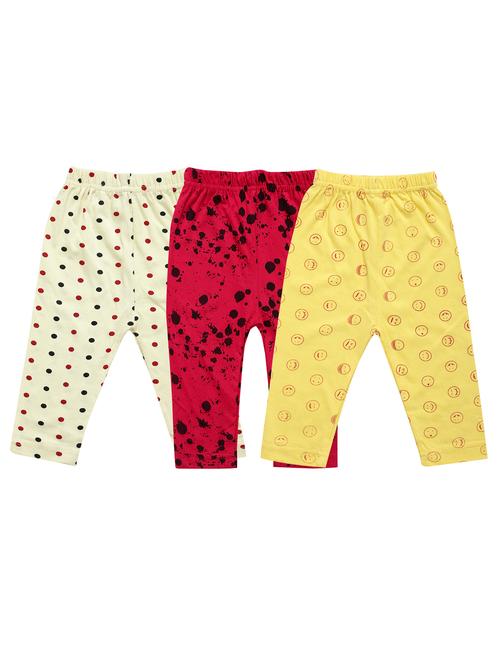 girls pack of 3 multi coloured printed leggings - 20575258 - Very Small Image - 1