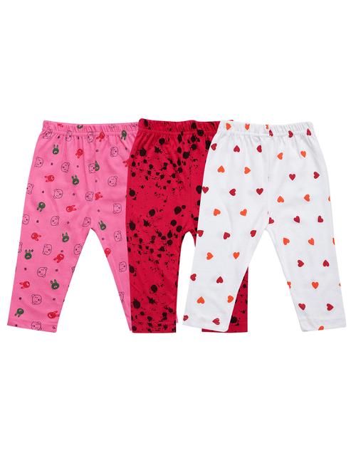 girls pack of 3 multi coloured printed leggings - 20575269 - Very Small Image - 1