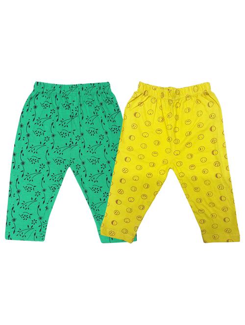 girls pack of 2 multi coloured printed leggings - 20575273 - Very Small Image - 1
