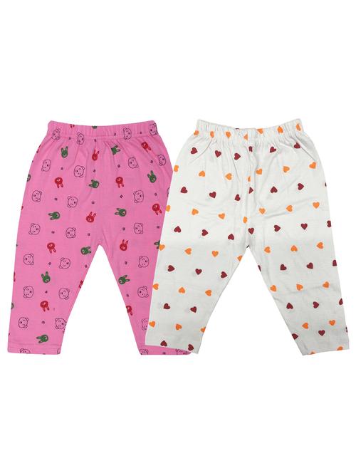 girls pack of 2 multi coloured printed leggings - 20575274 - Very Small Image - 1