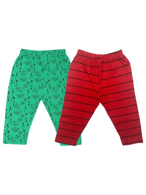 girls set of 2 multi color printed leggings - 20575356 - Very Small Image - 1