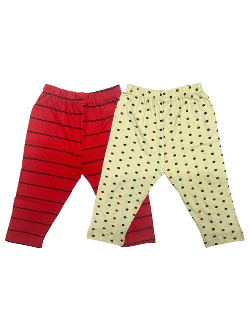 girls set of 2 multi color printed leggings - 20575365 - Very Small Image - 1