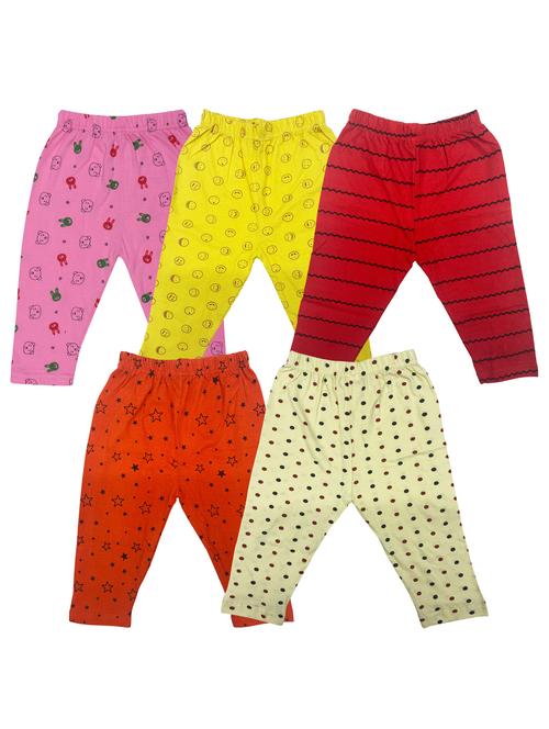 girls pack of 5 multi colored legging - 20575440 - Very Small Image - 1