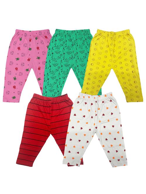 girls pack of 5 multi colored legging - 20575451 - Very Small Image - 1