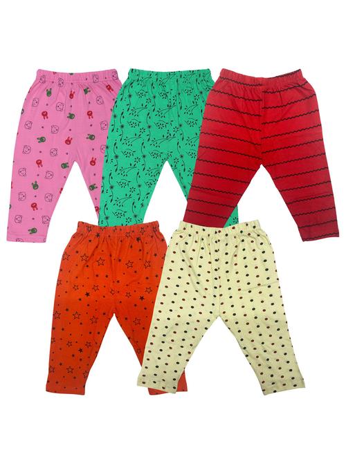 girls pack of 5 multi colored legging - 20575461 - Very Small Image - 1