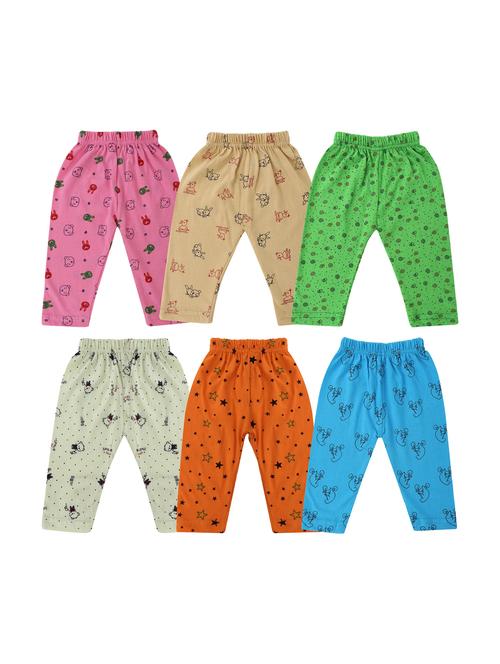 girls set of 6 printed multi coloured leggings - 20575505 - Very Small Image - 1