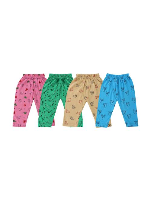 girls set of 4 printed multi coloured leggings - 20575584 - Very Small Image - 1