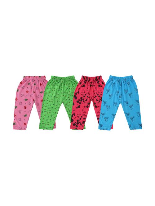 girls set of 4 printed multi coloured leggings - 20575604 - Very Small Image - 1