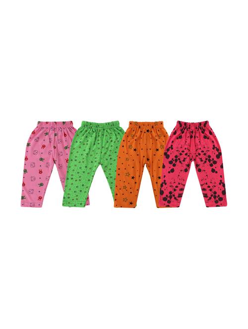 girls set of 4 printed multi coloured leggings - 20575607 - Very Small Image - 1