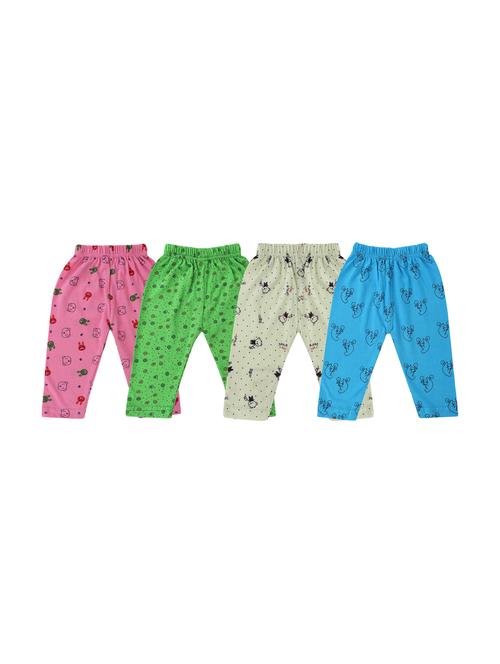 girls set of 4 printed multi coloured leggings - 20575608 - Very Small Image - 1