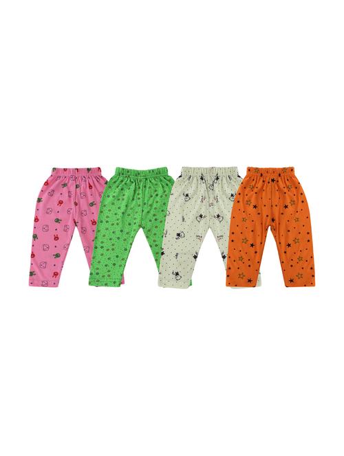 girls set of 4 printed multi coloured leggings - 20575610 - Very Small Image - 1
