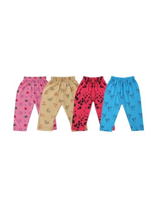 girls set of 4 printed multi coloured leggings - 20575611 - Very Small Image - 1