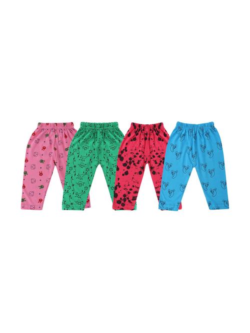 girls set of 4 printed multi coloured leggings - 20575622 - Very Small Image - 1