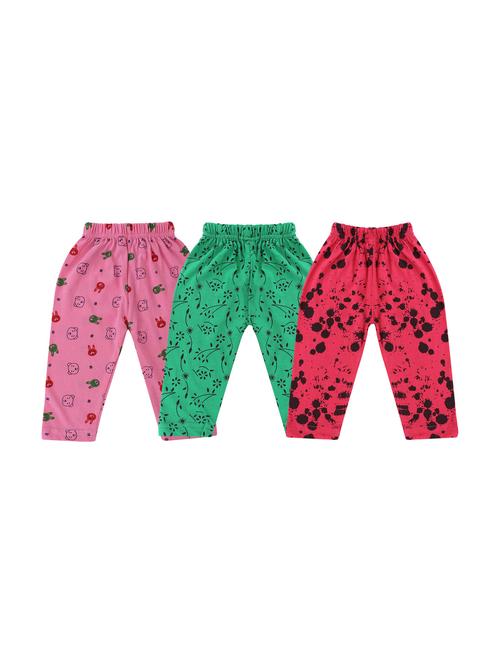 girls set of 3 printed multi coloured leggings - 20575640 - Very Small Image - 1