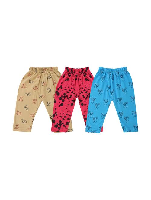 girls set of 3 printed multi coloured leggings - 20575644 - Very Small Image - 1