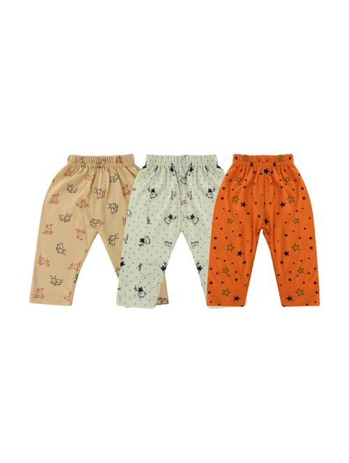 girls set of 3 printed multi coloured leggings - 20575649 - Very Small Image - 1