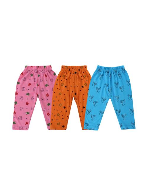 girls set of 3 printed multi coloured leggings - 20575672 - Very Small Image - 1