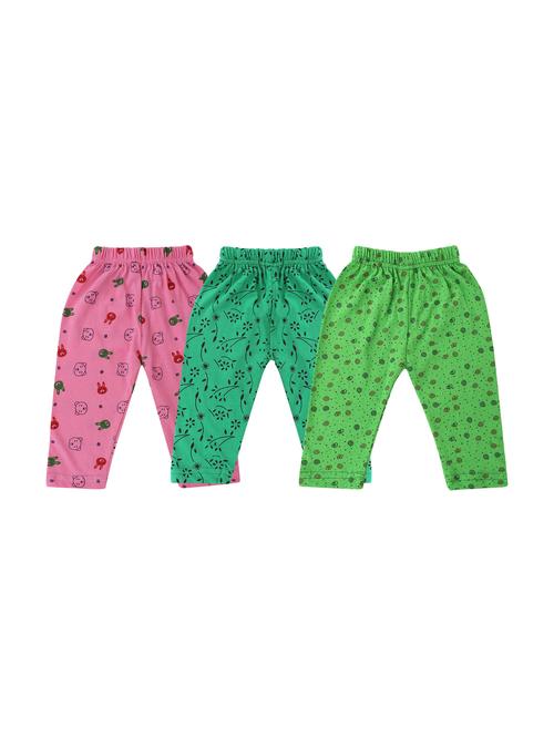 girls set of 3 printed multi coloured leggings - 20575673 - Very Small Image - 1