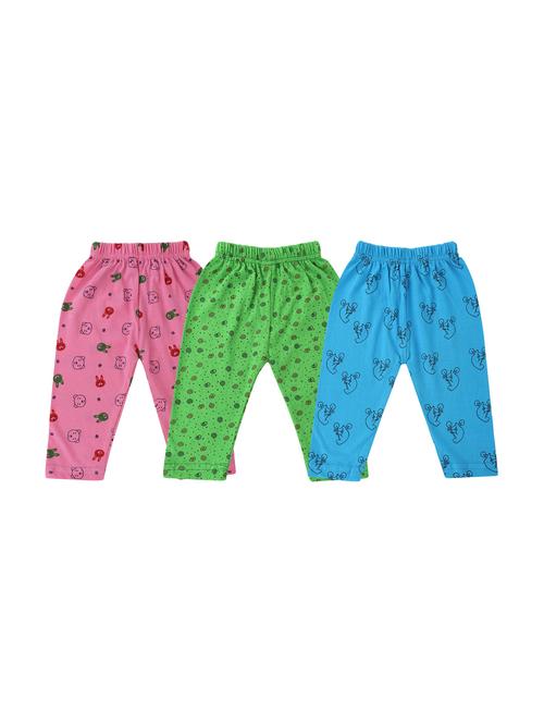 girls set of 3 printed multi coloured leggings - 20575678 - Very Small Image - 1