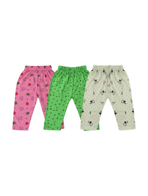 girls set of 3 printed multi coloured leggings - 20575681 - Very Small Image - 1