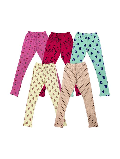 pack of 5 girls printed leggings - 20577643 - Very Small Image - 1