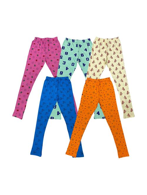 pack of 5 girls printed leggings - 20577677 - Very Small Image - 1