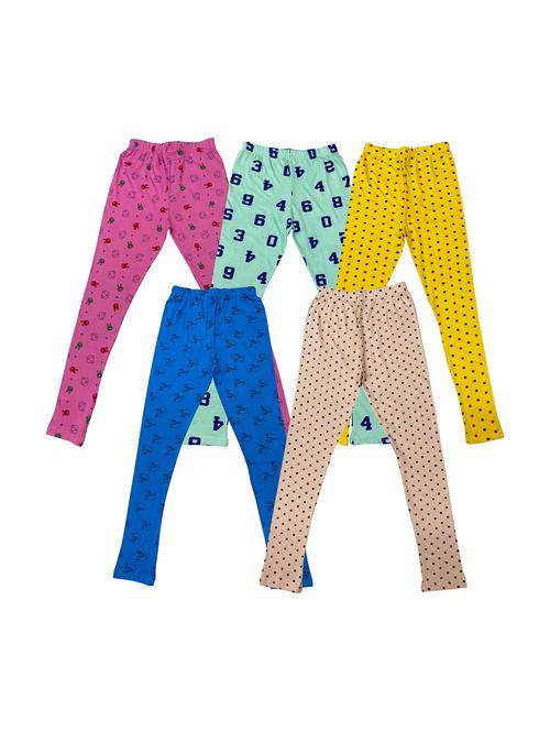 pack of 5 girls printed leggings - 20577679 - Very Small Image - 1