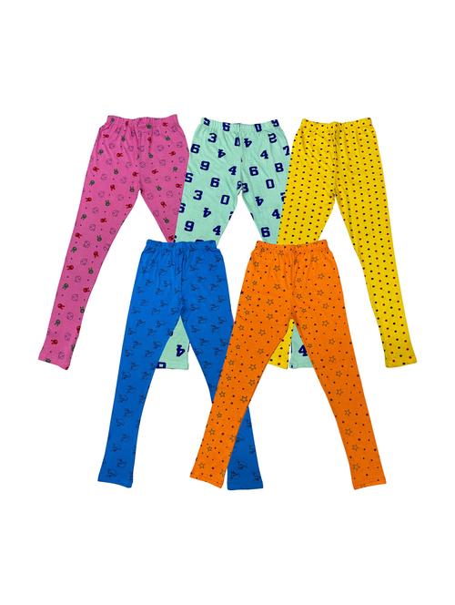 pack of 5 girls printed leggings - 20577680 - Very Small Image - 1